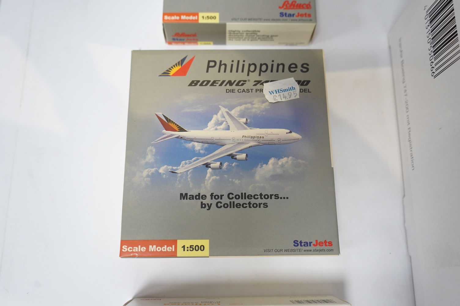 Twenty-four boxed models of modern passenger aircraft by Herpa, Schuco Star Jets, etc. in a mainly 1:500 scale and including three aircraft in 1:200 scale, operators include Lufthansa, Emirates, BMI, Qantas, etc. Conditi